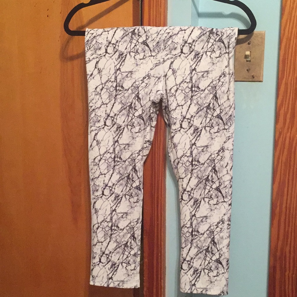 Marble crop work leggings